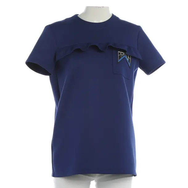 Shirt, in Blue, Polyester, Prada