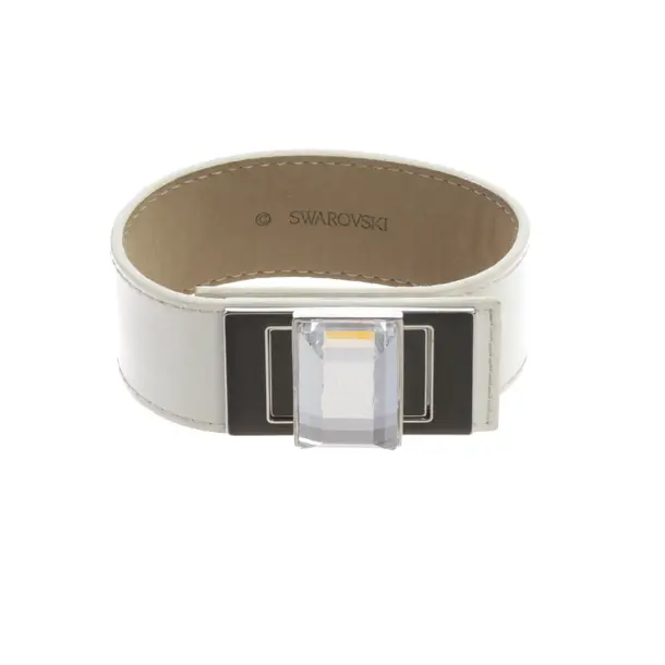 Bracelet, in Beige, Leather, Swarovski