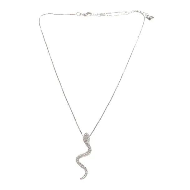 Necklace, in Silver, Metal (metallic, metallized), Swarovski
