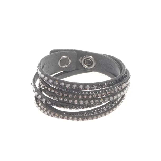 Armband, in Grau, Sonstige Fasern, Swarovski