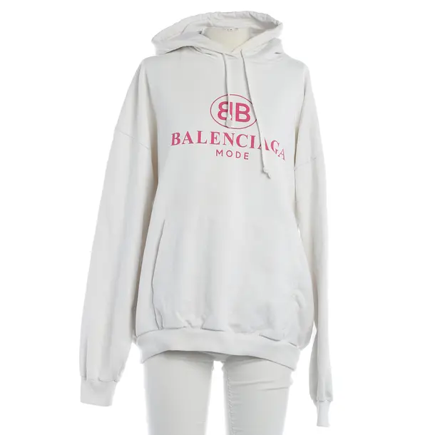 Felpa con cappuccio, in Bianco, Cotone, Balenciaga