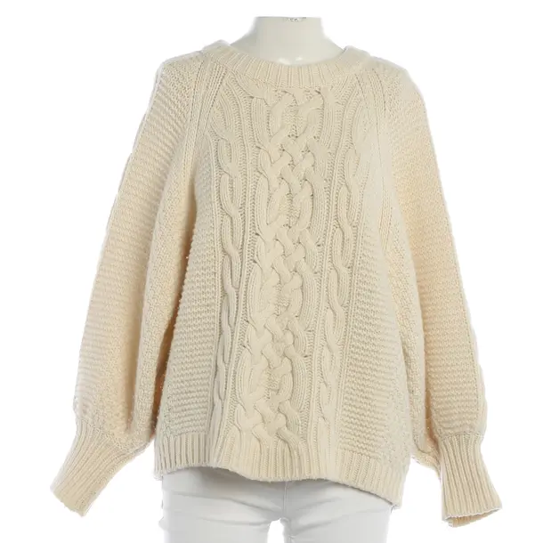 Pullover, in Cream, Wolle, Ba&sh