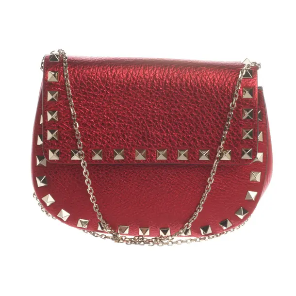 Shoulder Bag, in Red, Leather, Valentino