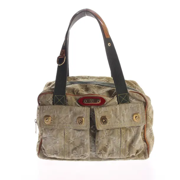 Handbag, in Light Green, Cotton, Louis Vuitton