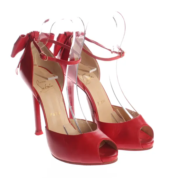 Peep Toes, in Red, Christian Louboutin