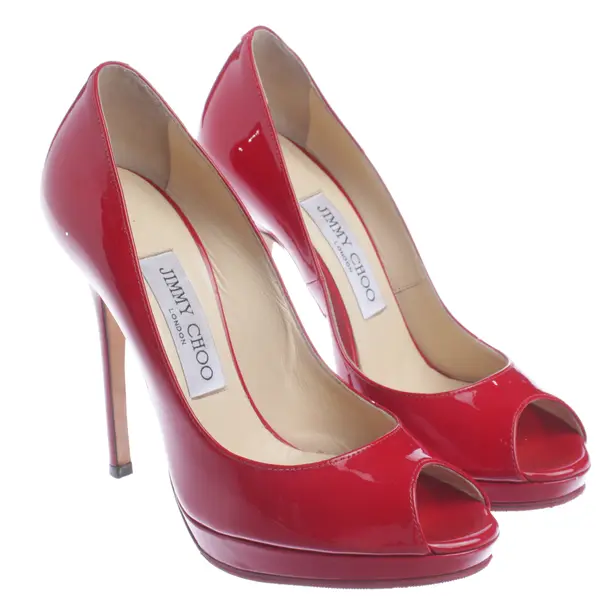 Peeptoes, in Rosso, Jimmy Choo
