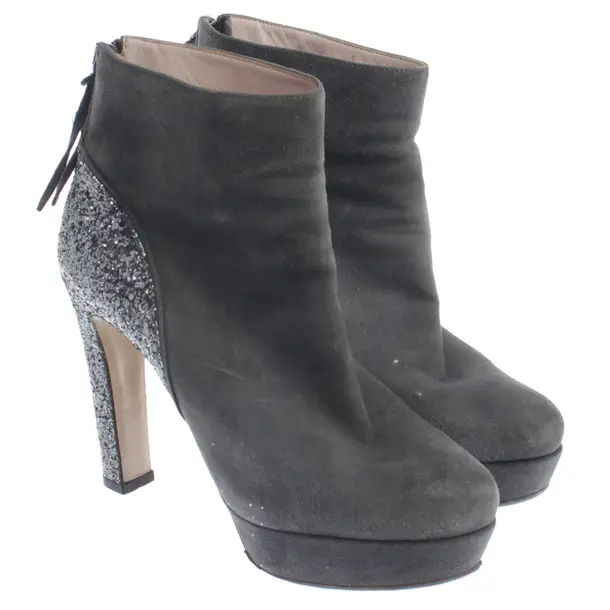 Stiefeletten, in Hellgrau, Miu Miu