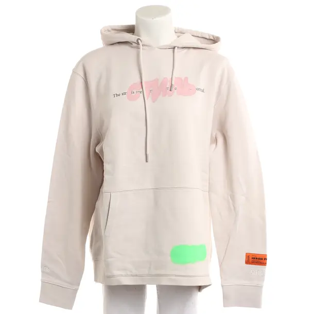 Hoodie, in Beige, Baumwolle, Heron Preston