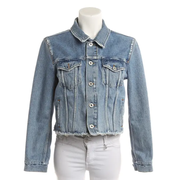Jeansjacke, in Hellblau, Baumwolle, Off-White