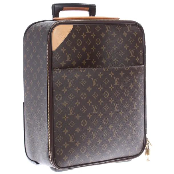 Suitcase, in Brown, Canvas, Louis Vuitton