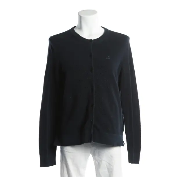 Cardigan, in Navy, Cotton, Gant