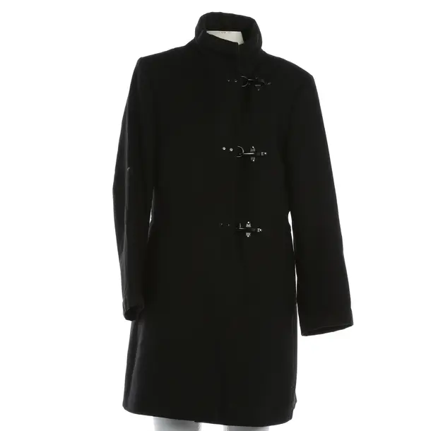 Mid-Season Coat, in Black, Wool, Fay