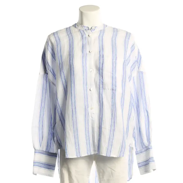 Bluse, in Blau, Leinen, Robert Friedman