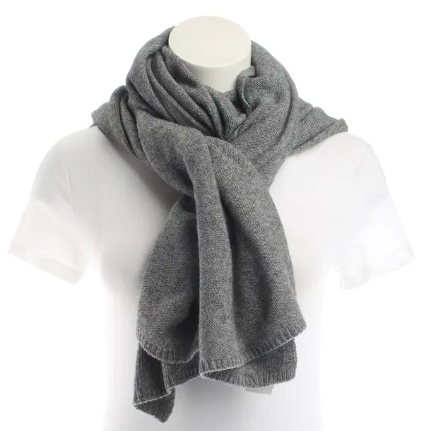 Scarf, in Gray, Wolle, Jimmy Choo