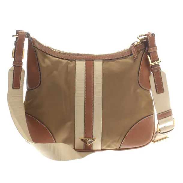 Cross Body Bag, in Light Brown, Polyamide, Prada