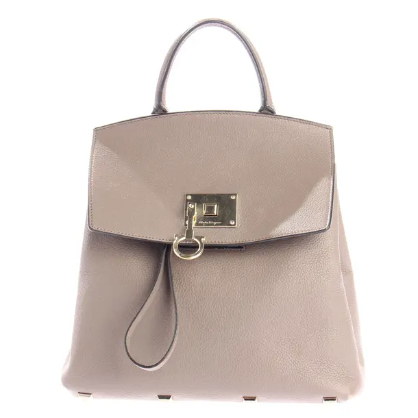 Rucksack, in Braun, Leder, Salvatore Ferragamo