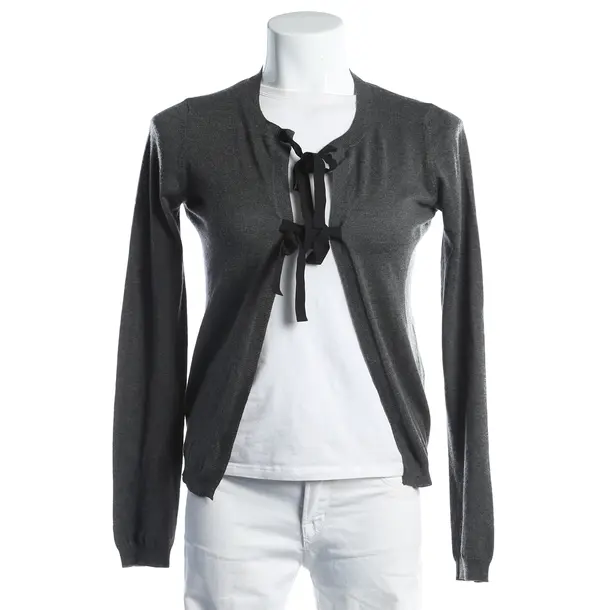 Cardigan, in Dark Gray, Silk, Jil Sander