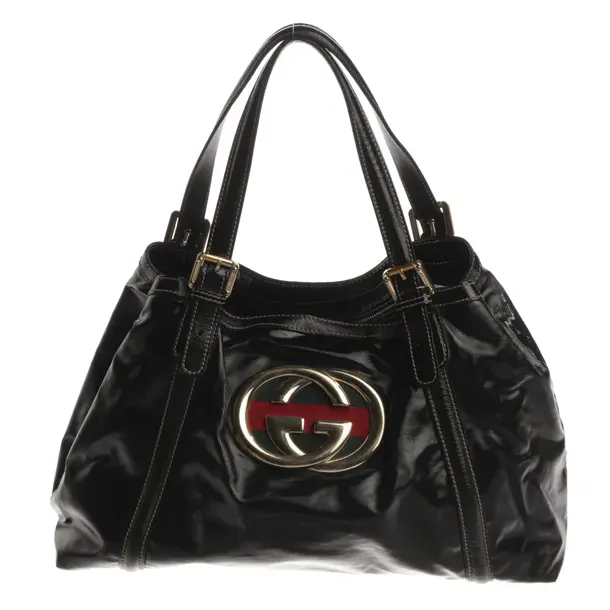 Schultertasche, in Schwarz, Leder, Gucci