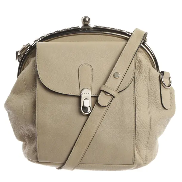 Schultertasche, in Beige, Leder, Marni