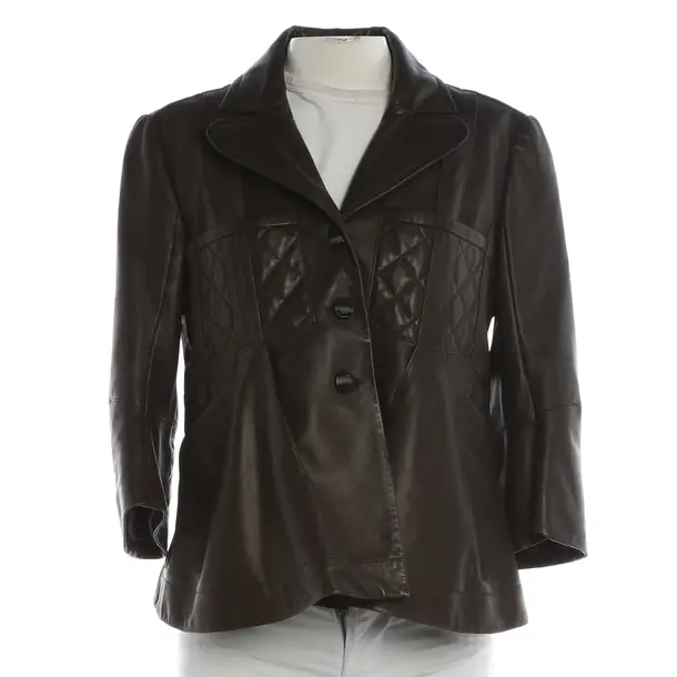 Lederjacke, in Dunkelbraun, Leder, Louis Vuitton