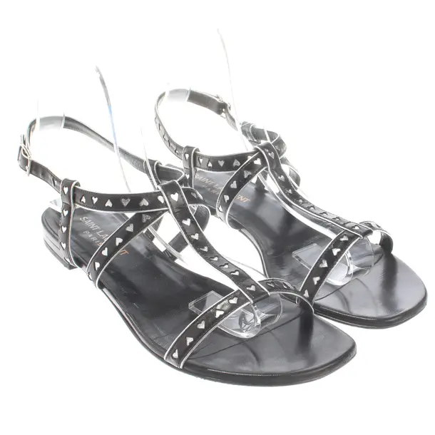 Strappy Sandals, in Black, Saint Laurent