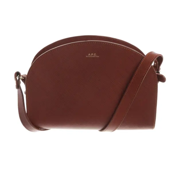 Shoulder Bag, in Brown, Leather, A.P.C