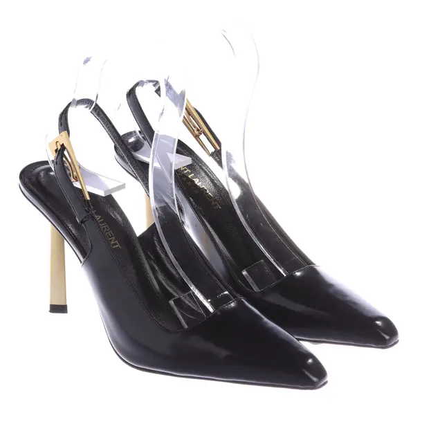 Slingbacks, in Schwarz, Saint Laurent