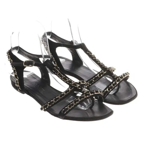 Strappy Sandals, in Black, Chanel