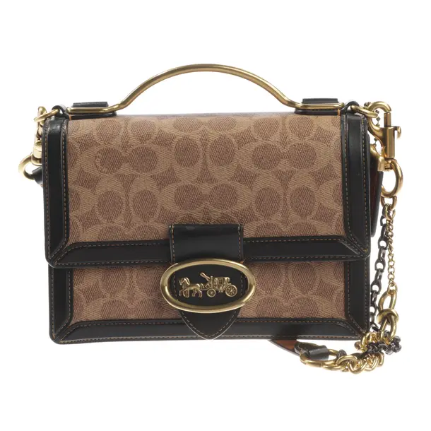 Schultertasche, in Braun, Leder, Coach