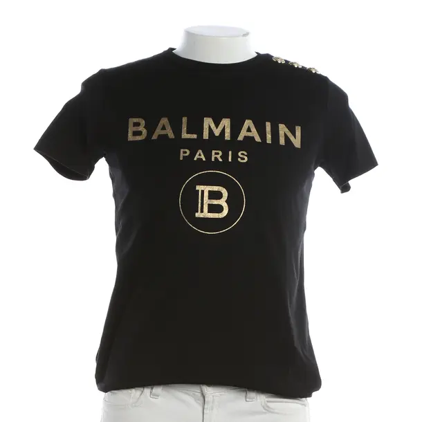 T-Shirt, in Schwarz, Baumwolle, Balmain
