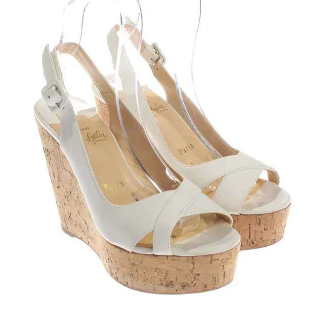 Wedges, in White, Christian Louboutin
