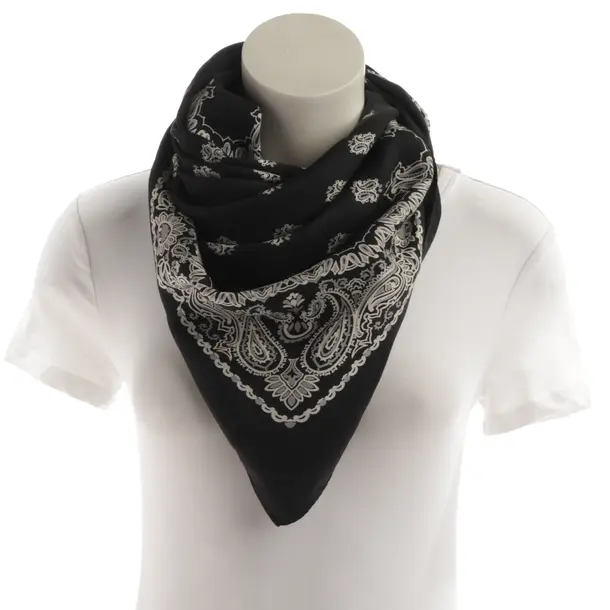 Shawl, in Black, Silk, Saint Laurent