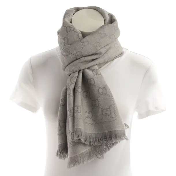 Scarf, in Gray, Wool, Gucci