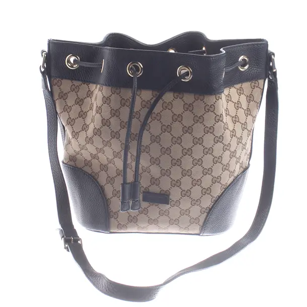 Bucket Bag, in Hellbraun, Baumwolle, Gucci