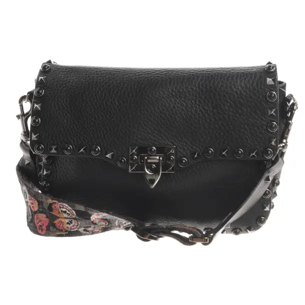 Shoulder Bag, in Black, Leather, Valentino