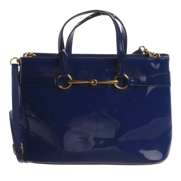 Handtasche, in Blau, Lackleder, Gucci