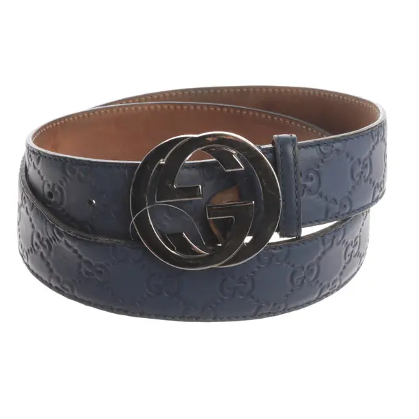 Belt, in Navy, Leather, Gucci