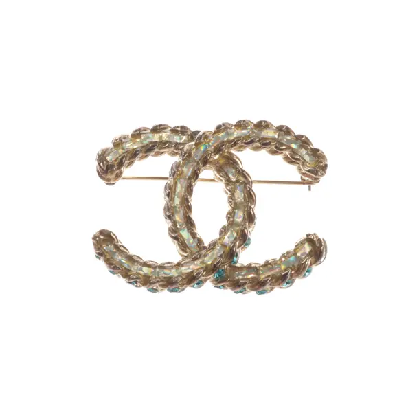 Brosche, in Mehrfarbig, Metall (metallisch, metallisiert), Chanel