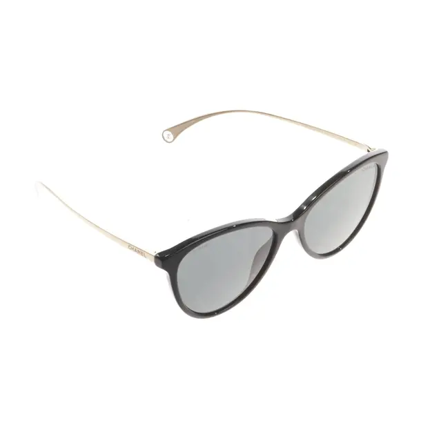 Sonnenbrille, in Schwarz, Kunststoff / Metall, Chanel