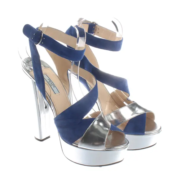 Sandali, in argento, Prada