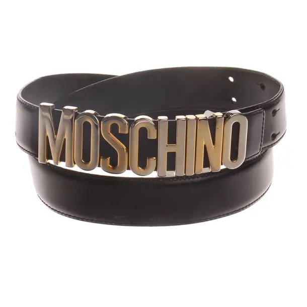 Gürtel, in Schwarz, Leder, Moschino