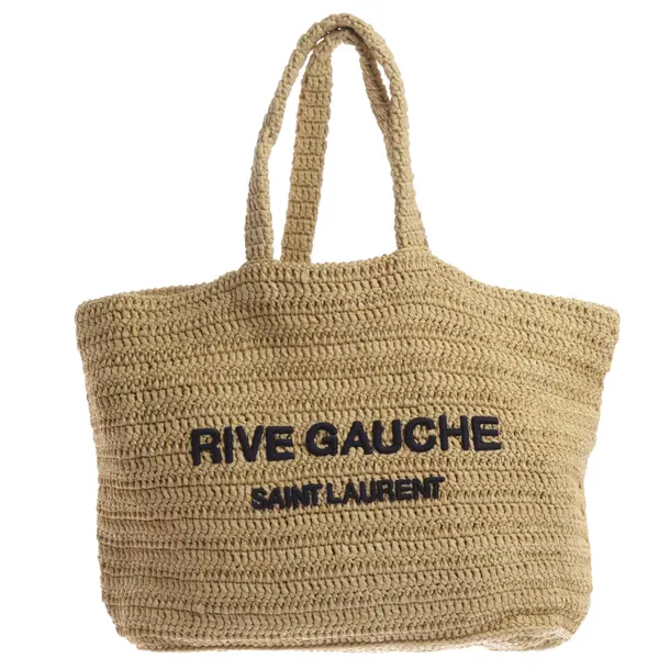Shopper Bag, in Light Brown, Straw, Saint Laurent
