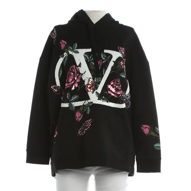 Felpa con cappuccio, in Nero, Cotone, Valentino