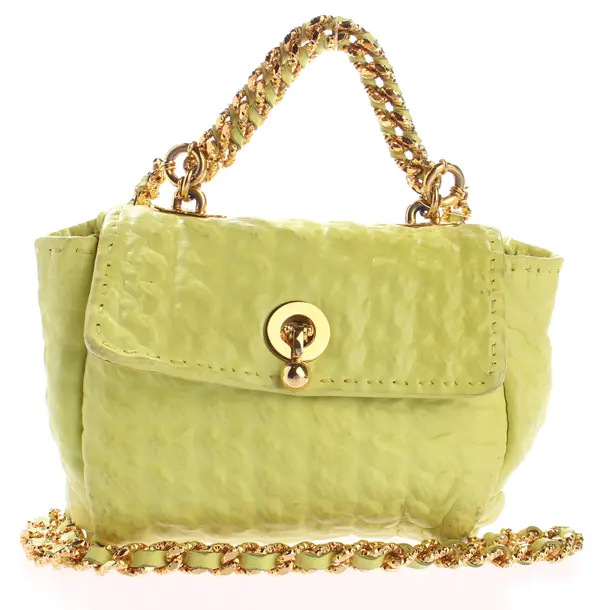 Shoulder Bag, in Green, Leather, Ermanno Scervino