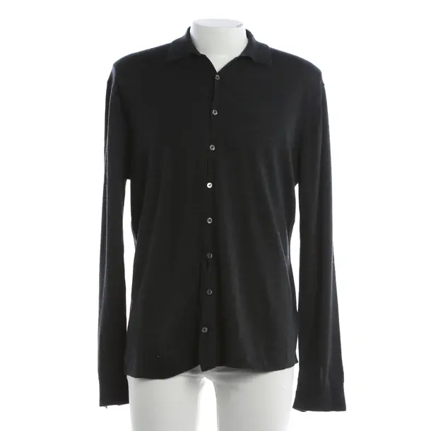 Shirt, in Dark Gray, Wool, Van Laack