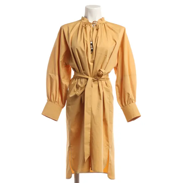 Dress, in Mustard Yellow, Cotton, Hugo Boss