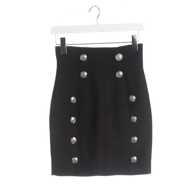 Rock, in Schwarz, Wolle, Balmain