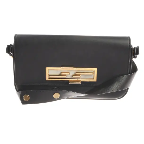 Schultertasche, in Schwarz, Leder, Fendi
