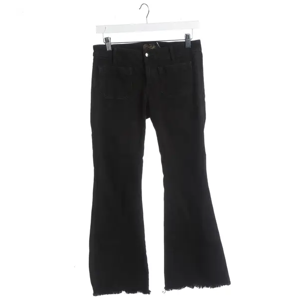 Flared Jeans, in Black, Cotton, Seafarer