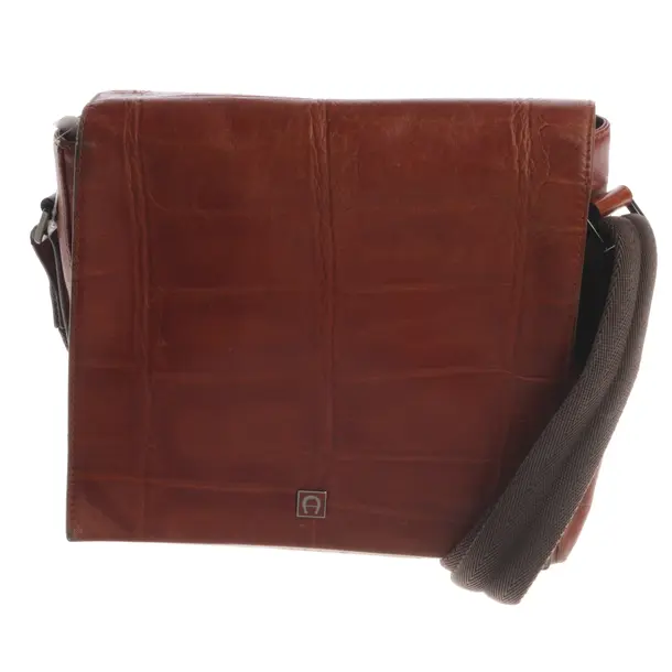 Shoulder Bag, in Brown, Leather, Aigner